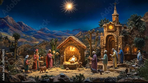 A Majestic Nativity Scene: Celebrating the Birth of Christ