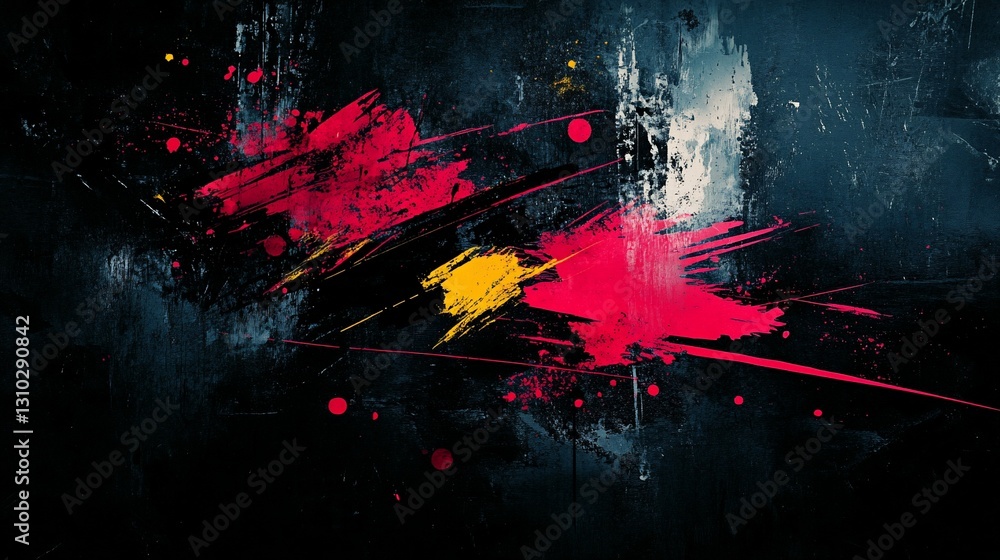 Abstract paint strokes, dark grunge background Abstract paint strokes, dark grunge background