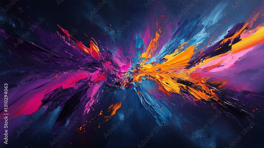 Fototapeta premium Abstract vibrant color explosion art