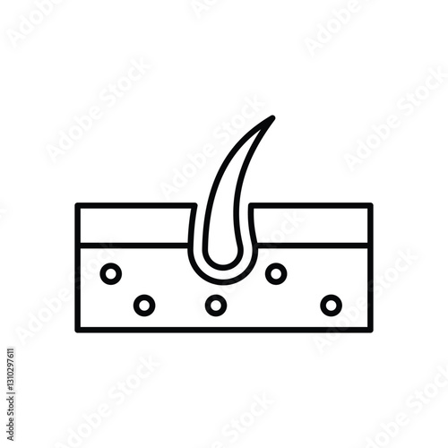 Hair Follicle vector icon