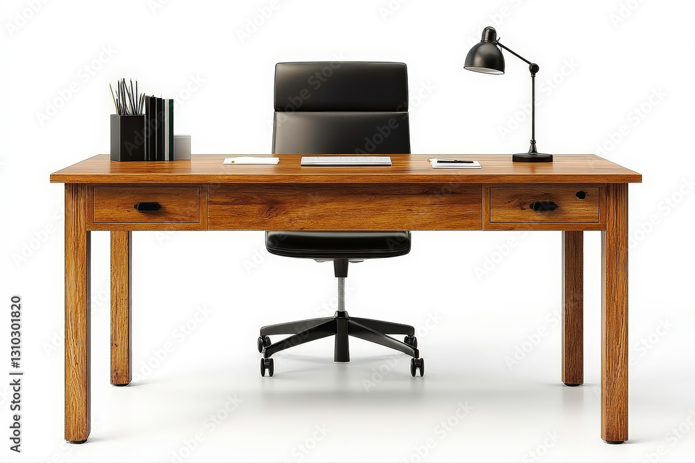 Modern office desk setup, ideal for work and productivity themes Modern office desk setup, ideal for work and productivity themes