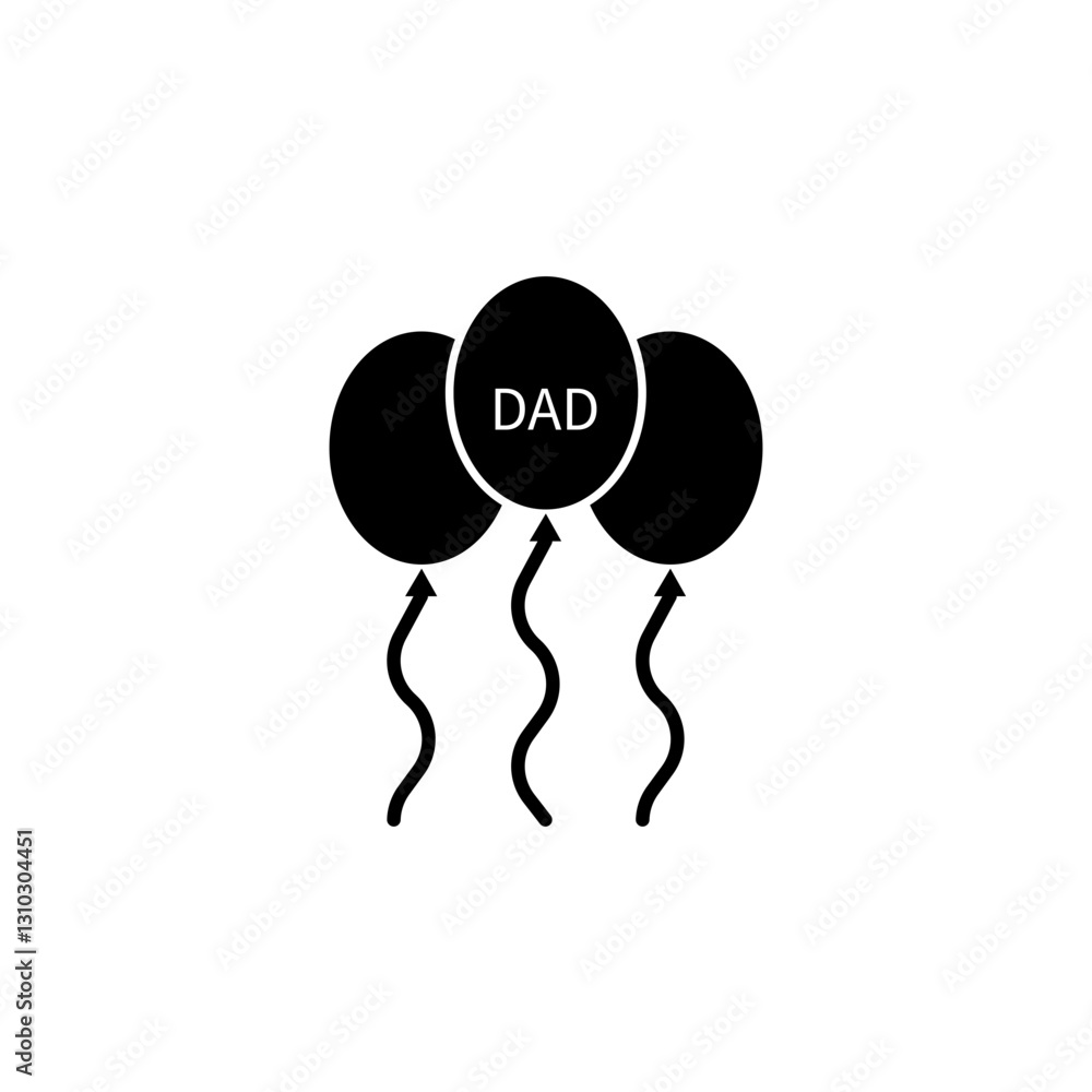 Fototapeta premium Ballons glyph icon