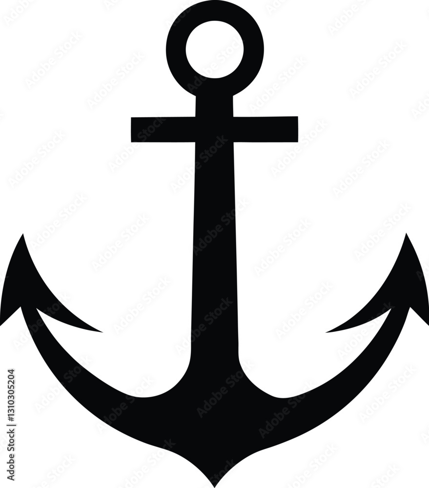 Anchor icon vector silhouette Anchor icon vector silhouette