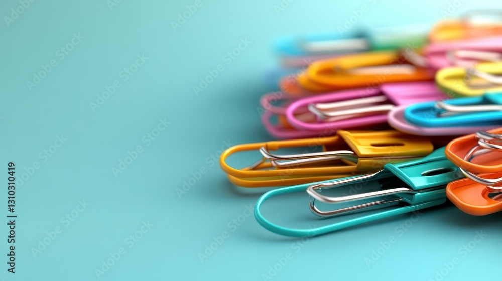 Colorful clothes pegs clustered on teal surface Colorful clothes pegs clustered on teal surface