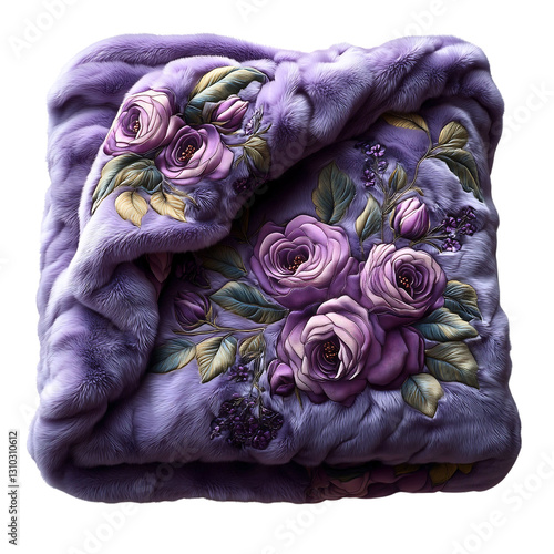 Wallpaper Mural purple floral soft blanket on transparent background Torontodigital.ca