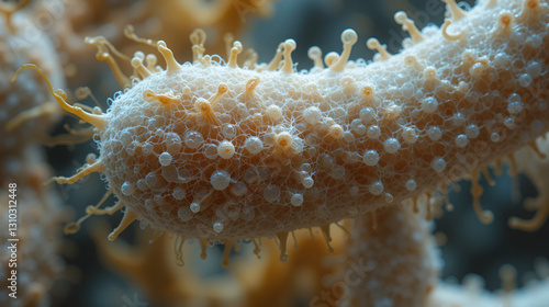 A highly detailed and realistic close-up of this bacteria: **Clostridium botulinum** - Produces botulinum toxin, leading to botulism, a serious food poisoning.