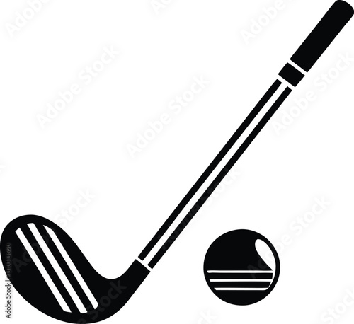  golf club silhouette icon, vector illustration 