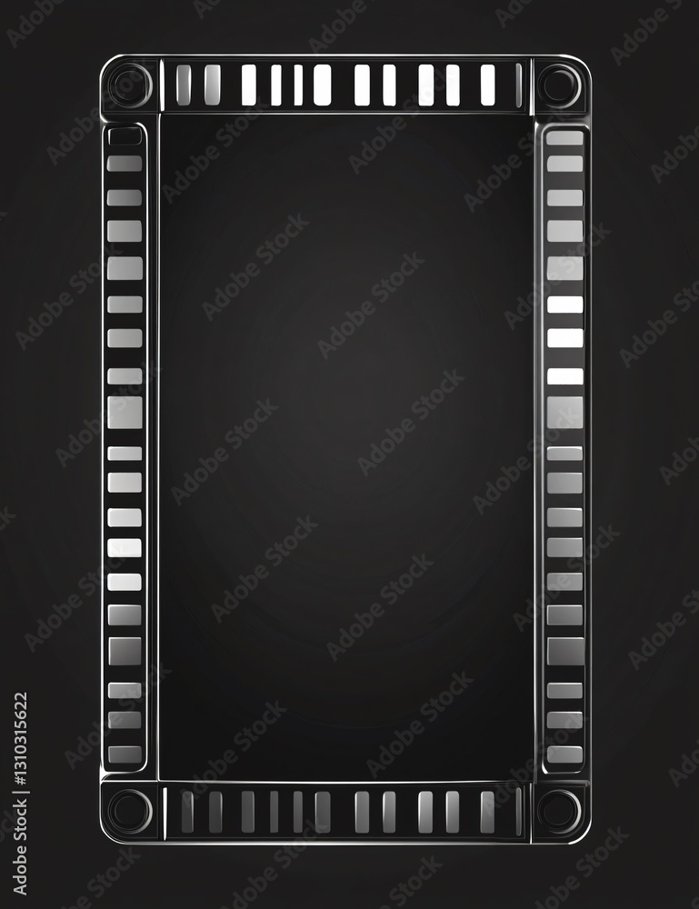 Obraz premium Professional Black Film Border Filmstrip for Creative Projects