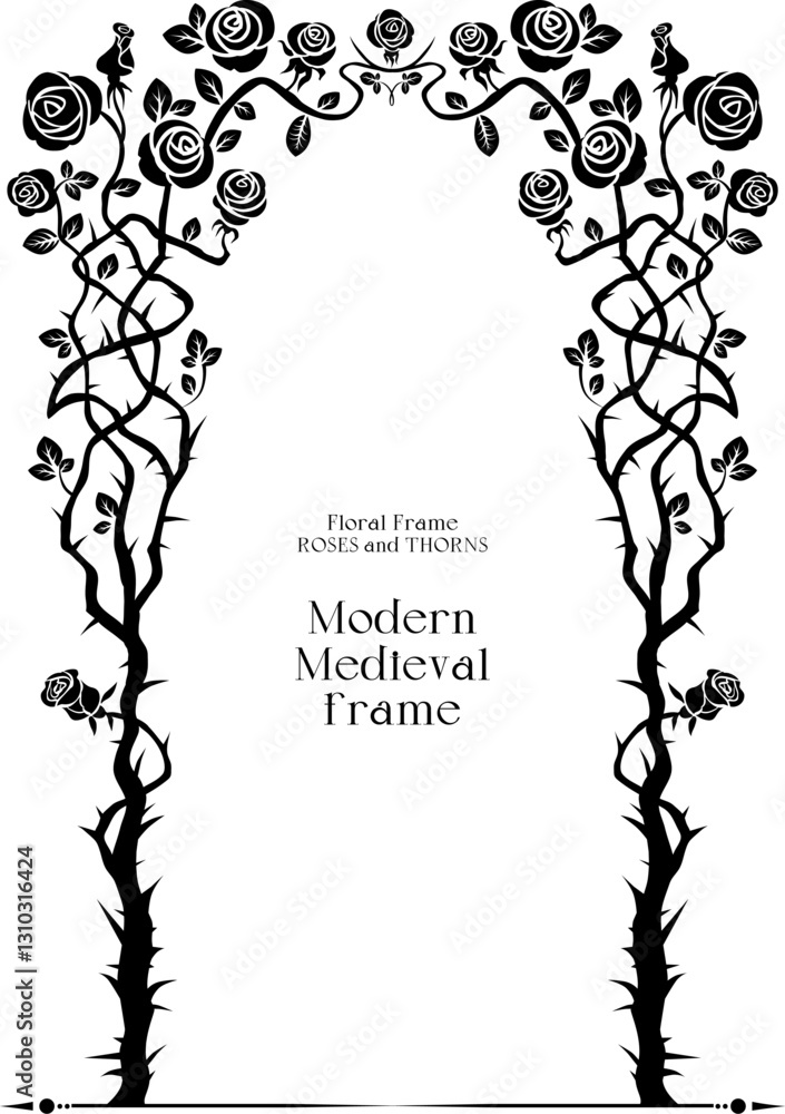 Fototapeta premium Arch of roses frame