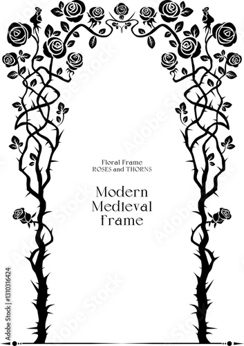 Arch of roses frame