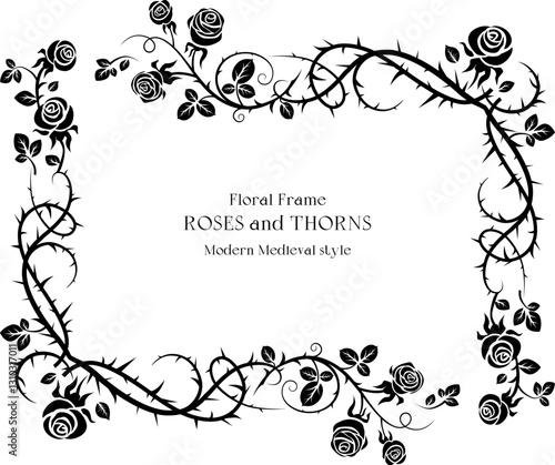 Roses and thorns frame