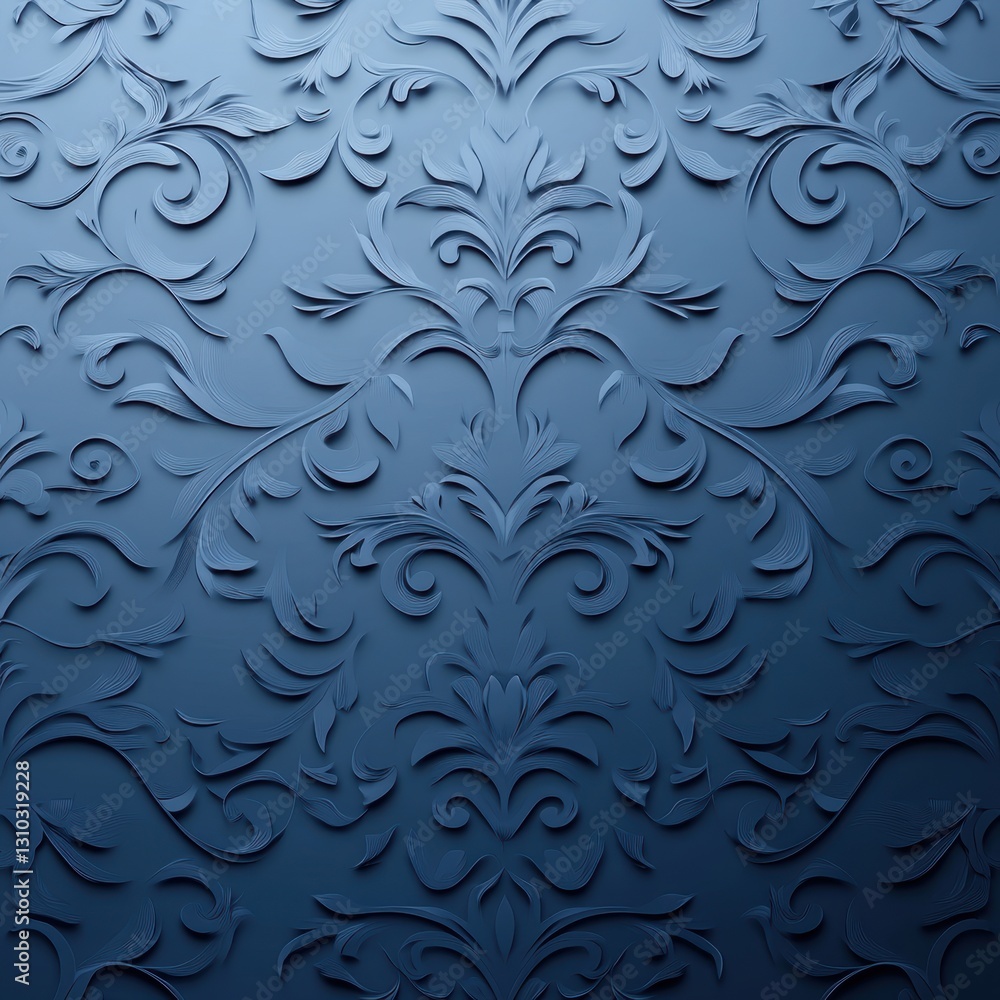 Elegant embossed floral pattern in shades of blue, ideal for backgrounds in design projects, wallpapers, or branding materials, Perfect for adding a touch of sophistication and style, Elegant embossed floral pattern in shades of blue, ideal for backgrounds in design projects, wallpapers, or branding materials, Perfect for adding a touch of sophistication and style,