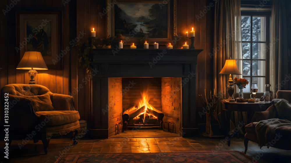 fireplace, ai generated