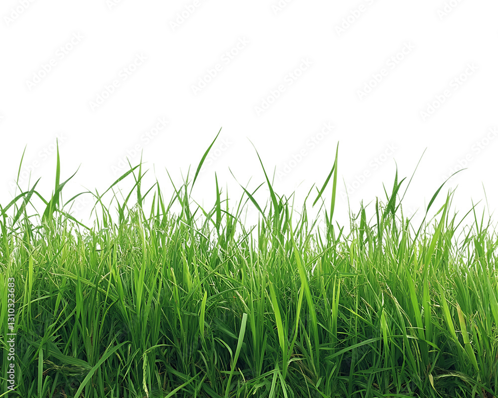 Lush Green Grass Blades Isolated on Transparent Background, PNG Lush Green Grass Blades Isolated on Transparent Background, PNG