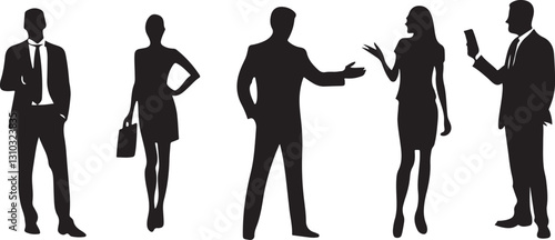 vector silhouettes of people