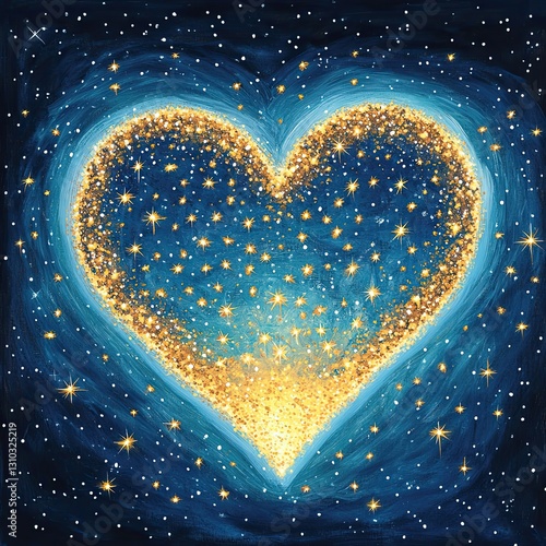 A heart shaped mandala, A celestial heart mandala glowing with sacred love, representing the energy of romance, through an ethereal heart mandala art, A shimmering heart filled with cosmic stars.