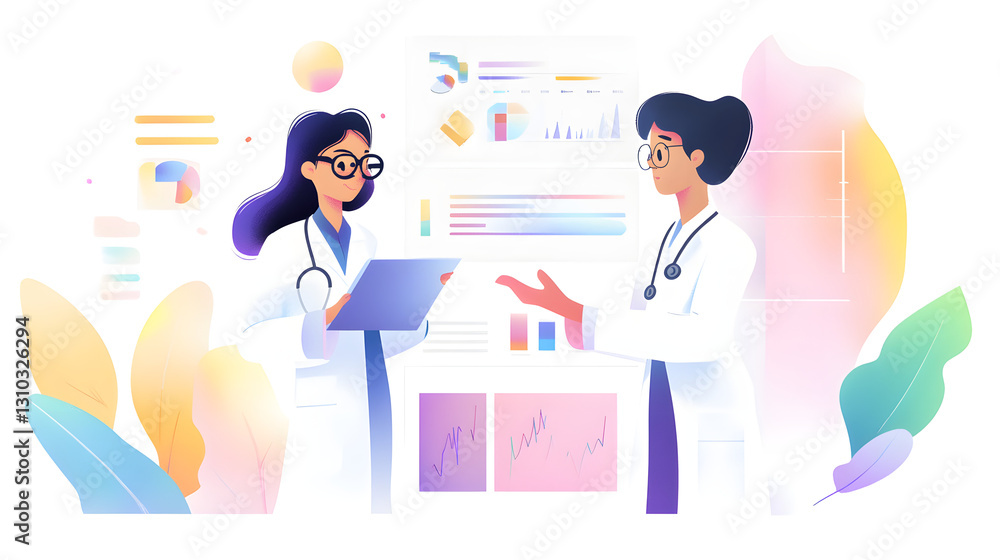 A doctor is presenting medical conditions on a large whiteboard in a conference room. A doctor is presenting medical conditions on a large whiteboard in a conference room.