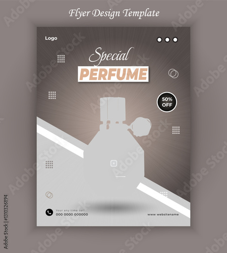 Special perfume flyer  design template presentation