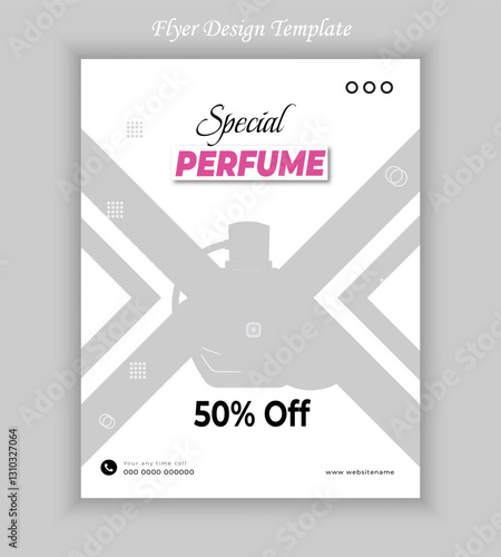 Special perfume flyer  design template presentation