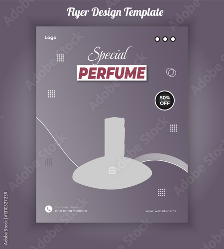 Special perfume flyer  design template presentation