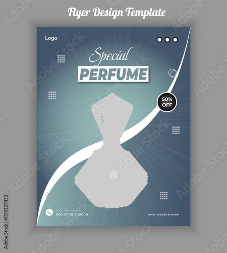 Special perfume flyer  design template presentation