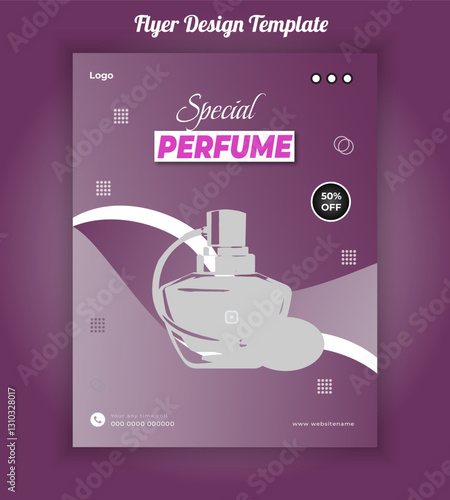 Special perfume flyer  design template presentation