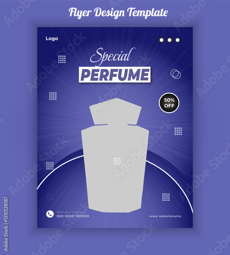 Special perfume flyer  design template presentation