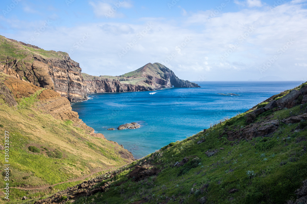 Scenic Coastal Cliffs and Azure Waters of Ponta de Sao Lourenco, Madeira, Ponta de São Lourenço, Portugal Scenic Coastal Cliffs and Azure Waters of Ponta de Sao Lourenco, Madeira, Ponta de São Lourenço, Portugal
