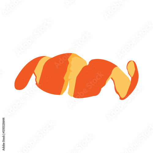 peeled orange peel vector
