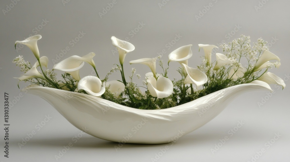 Elegant bouquet of flowers in a golden vase on a marble table in a luxurious, sunlit living room. Elegant bouquet of flowers in a golden vase on a marble table in a luxurious, sunlit living room.
