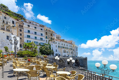 Obraz na płótnie Italy, Amalfi town colorful architecture and Campania Amalfi coast landscapes , UNESCO site. w salonie