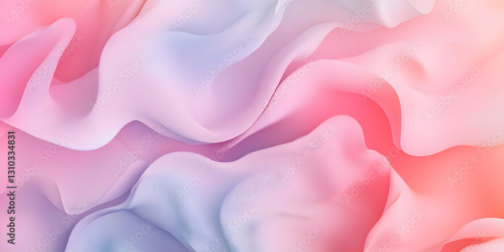 Abstract art. background of light pink and blue pastel colors. abstract wavy 3D shapes. soft airy texture Abstract art. background of light pink and blue pastel colors. abstract wavy 3D shapes. soft airy texture