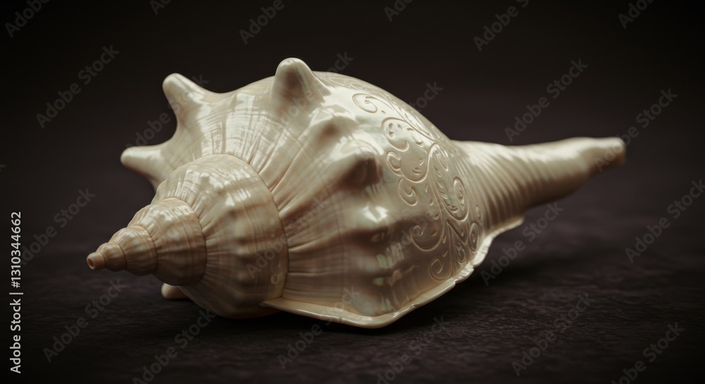 close up seashell design like music instruments close up seashell design like music instruments