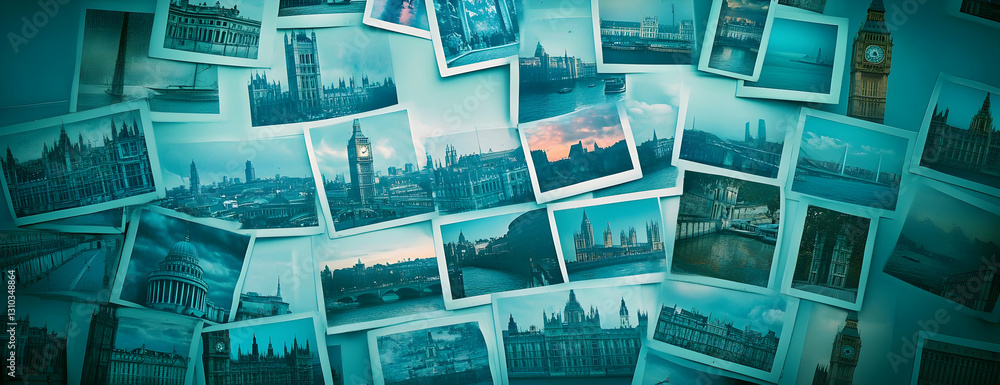 Naklejka premium London cityscape photo collage