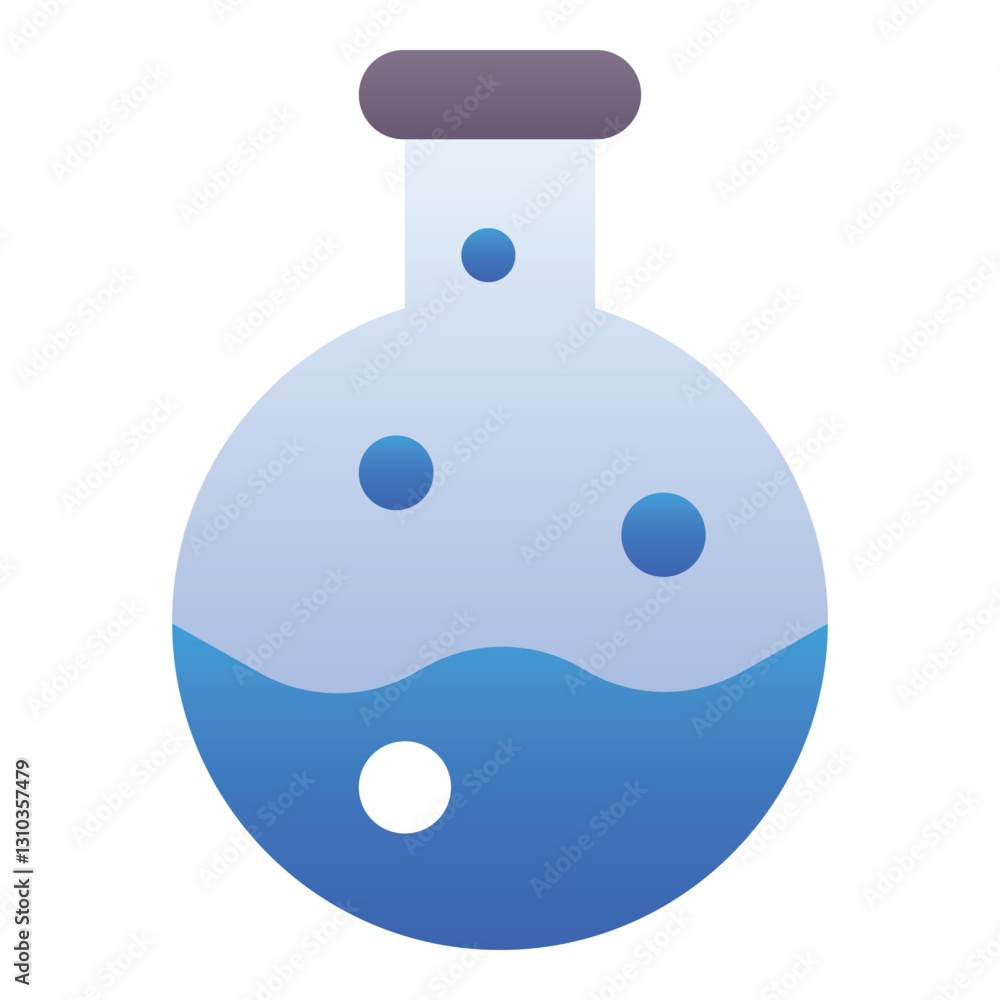 Obraz premium Gradient color icon, illustration for Experiment, research, chemical, test tube.