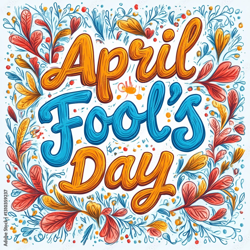 April fool's day text card