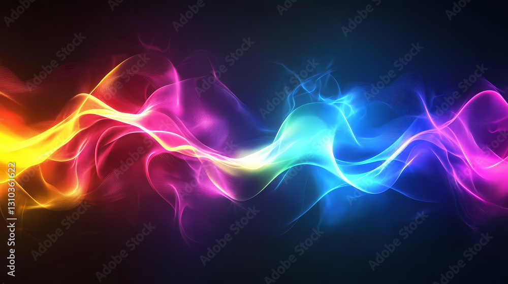 Abstract electric currents on a dark background. Spectral - Ghost. Illustration Abstract electric currents on a dark background. Spectral - Ghost. Illustration