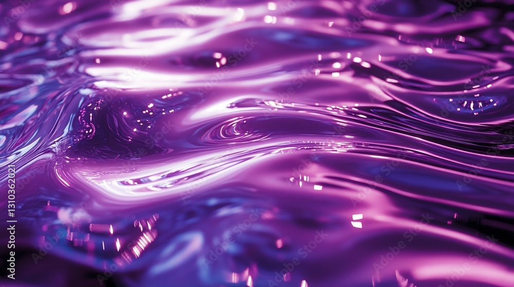 Purple Liquid, Abstract Flow, Glowing, Dark Background Purple Liquid, Abstract Flow, Glowing, Dark Background
