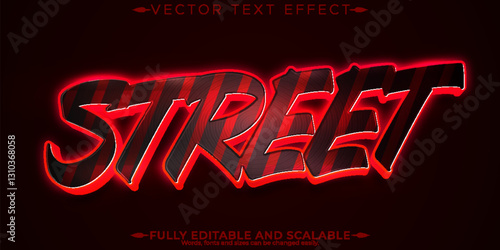 Graffiti text effect, editable spray and street text style
