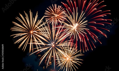 fireworks in the night sky