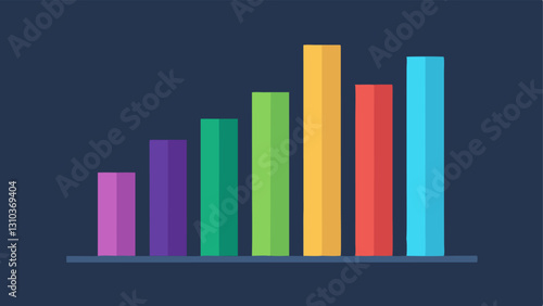Rainbow Bar Graph A bar graph in the shape of a rainbow with different colors representing various asset types. Each bar is labeled emphasizing the importance of having a colorful