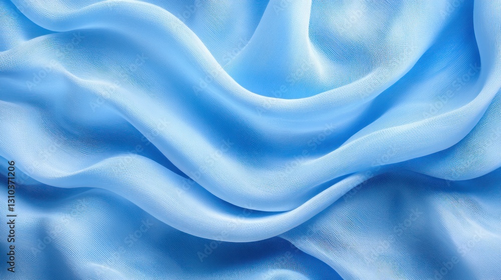 Obraz premium Light Blue Fabric Draped Texture