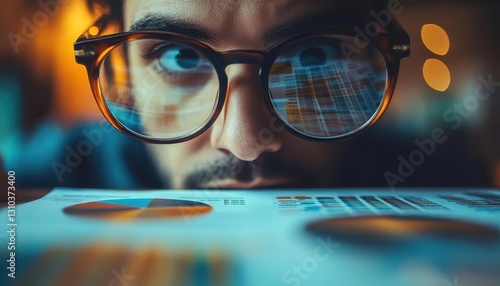 Wallpaper Mural A financial analyst reviewing quarterly earnings reports to assess a company s profitability, Fundamental Analysis, Thorough and detailed Torontodigital.ca