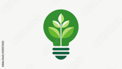 Light Bulb with Leaves A light bulb formed from green leaves signifying innovative and ecofriendly ideas in sustainable investing.