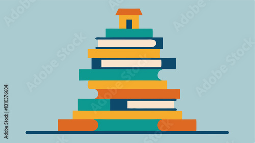 Stack of Unread Books A towering stack of books marked To Be Read thats clearly old and dusty ing disinterest and lack of engagement from the public.