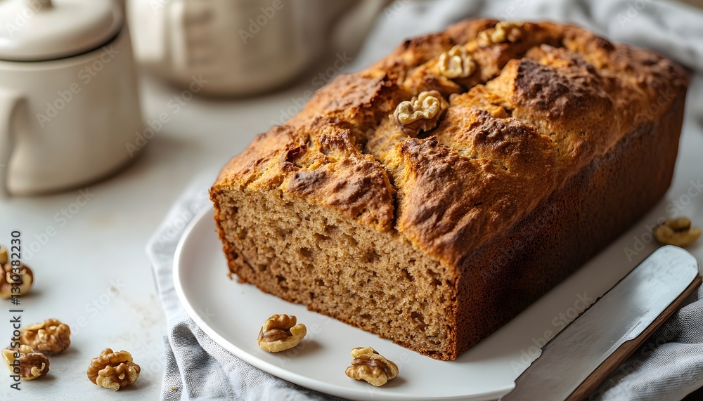 Delicious Homemade Walnut Banana Bread Loaf Delicious Homemade Walnut Banana Bread Loaf