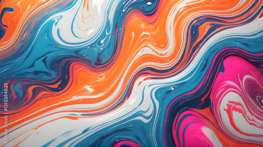 Fototapeta premium Vibrant Liquid Marble Design