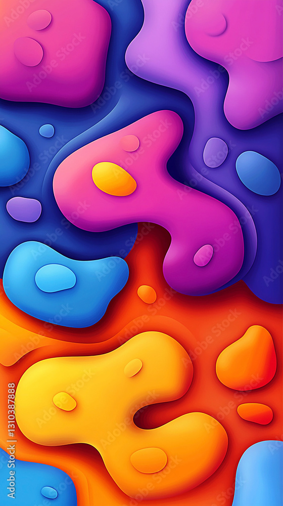 Abstract colorful shapes and patterns blending together in a vibrant digital background Abstract colorful shapes and patterns blending together in a vibrant digital background