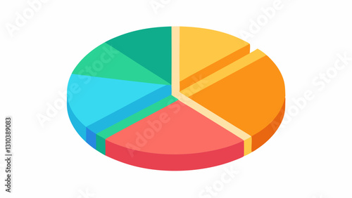 Pie Chart with Slices A colorful pie chart divided into multiple slices each labeled with different asset classes illustrating the diversification that ETFs provide.