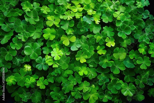 Wallpaper Mural A stunning high-detail image of fresh green shamrock leaves with natural light and a vivid texture Torontodigital.ca